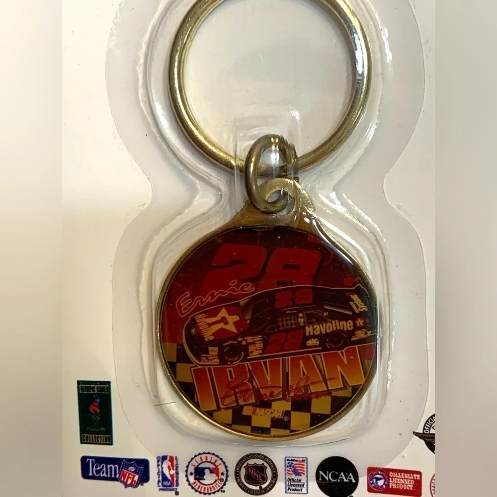 3 Vintage NASCAR Keychains NEW SEALED Kyle Petty Ernie Irvin Talladega Speedway